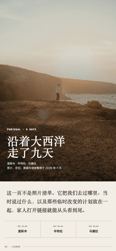 葡萄牙九日旅行分享页最终效果